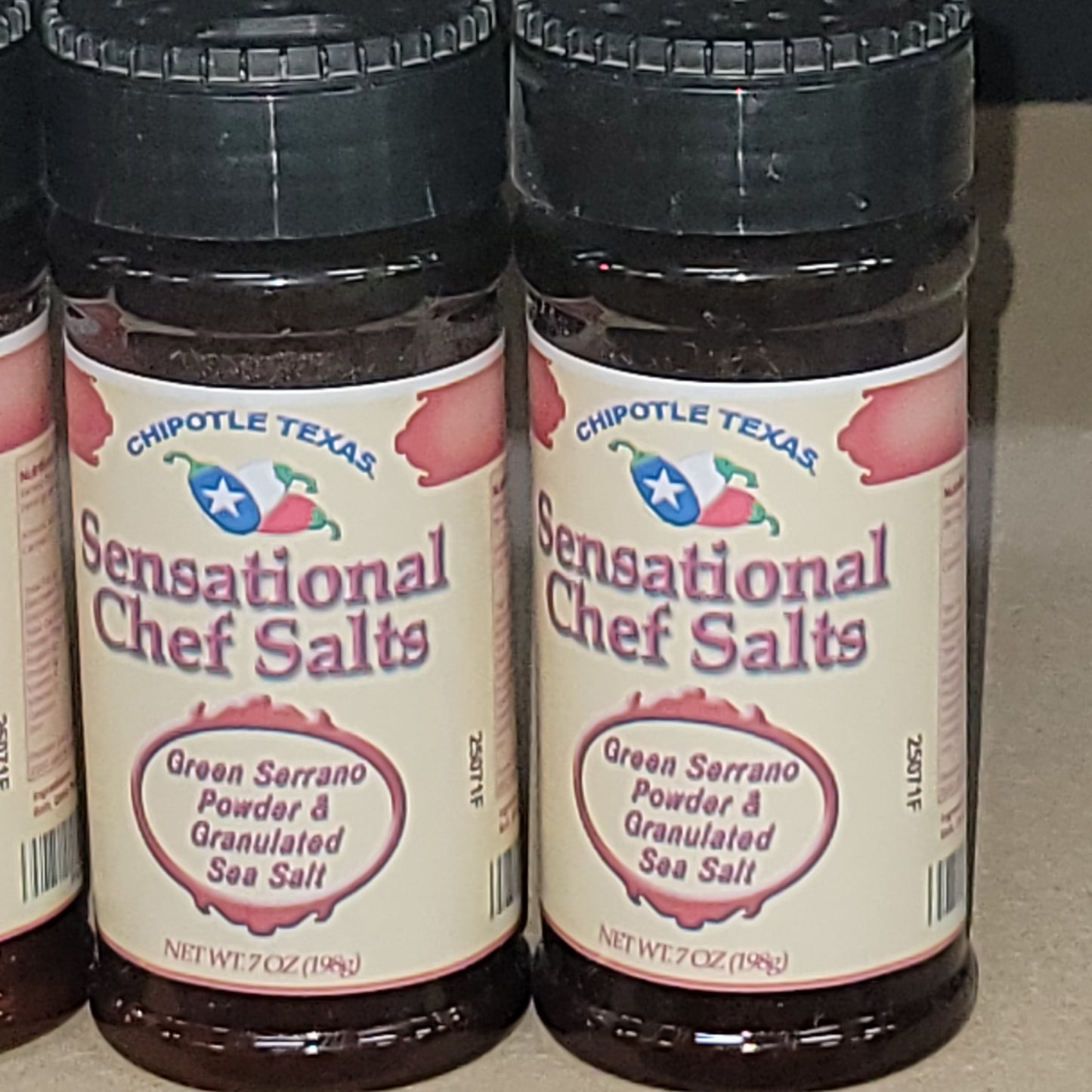 Sensational Chef Salts Green Serrano Powder and Granulated Sea Salt