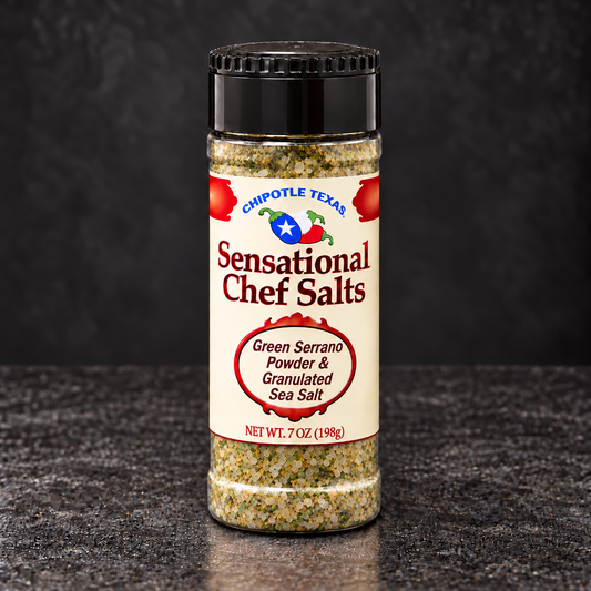 Sensational Chef Salts Green Serrano Powder and Granulated Sea Salt