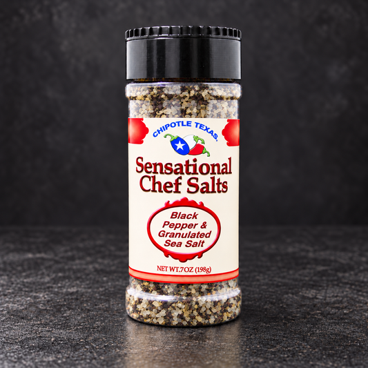 Sensational Chef Salts Black Pepper and Granulated Sea Salt