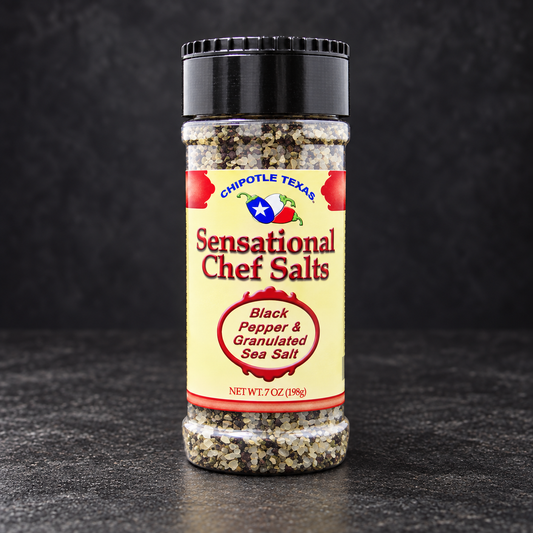 Sensational Chef Salts Black Pepper and Granulated Sea Salt