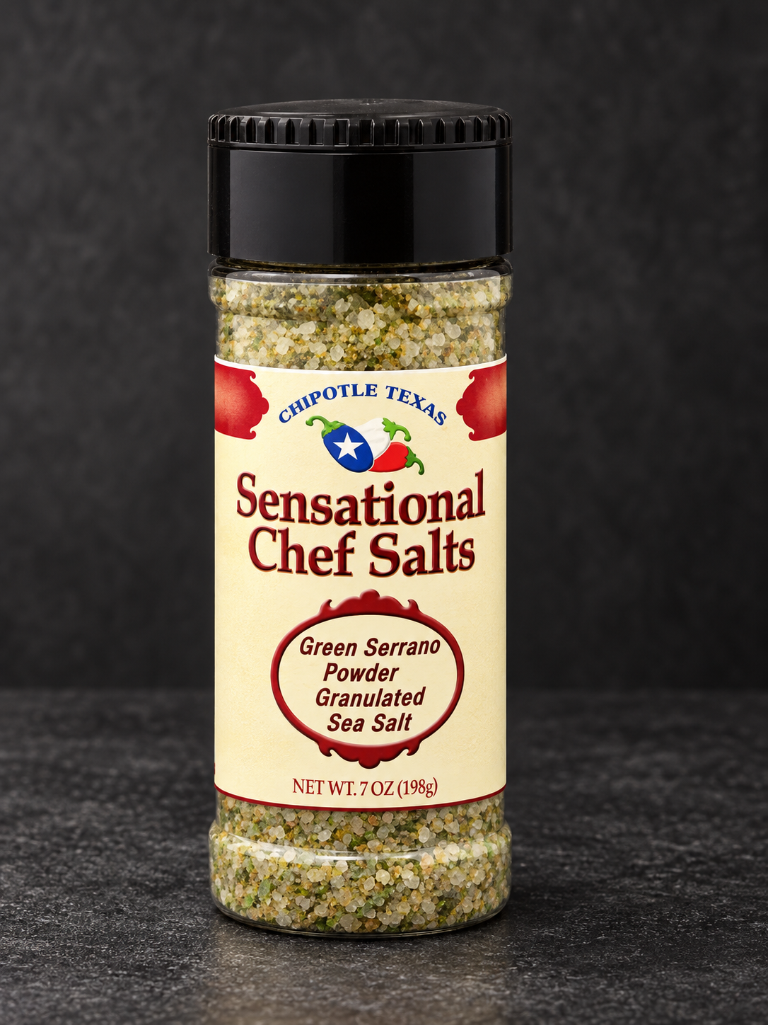 Sensational Chef Salts Green Serrano Powder and Granulated Sea Salt