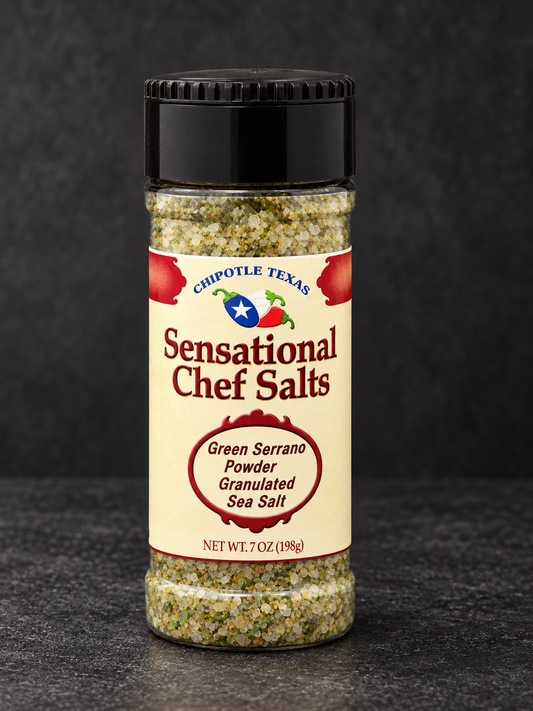 Sensational Chef Salts Green Serrano Powder and Granulated Sea Salt